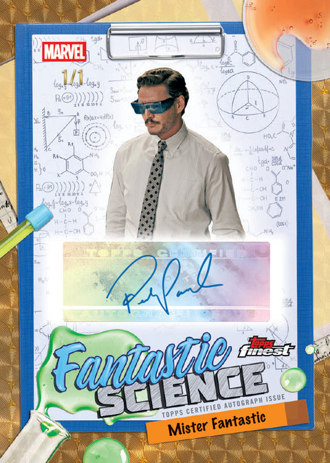 Mister Fantastic 2026 Topps Marvel Finest Fantastic Four Pedro Pascal Autograph Card